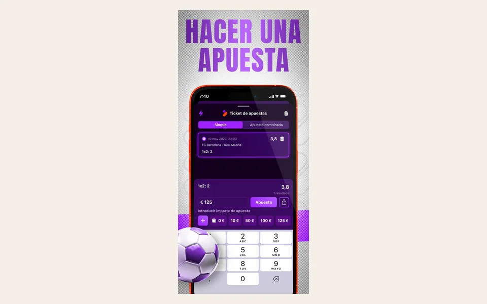 App de TonyBet en la App Store de España: boleto de apuesta