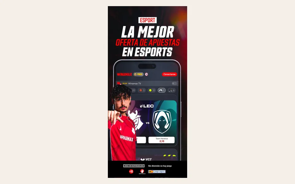 App de Winamax en la App Store de España: apuestas de eSports